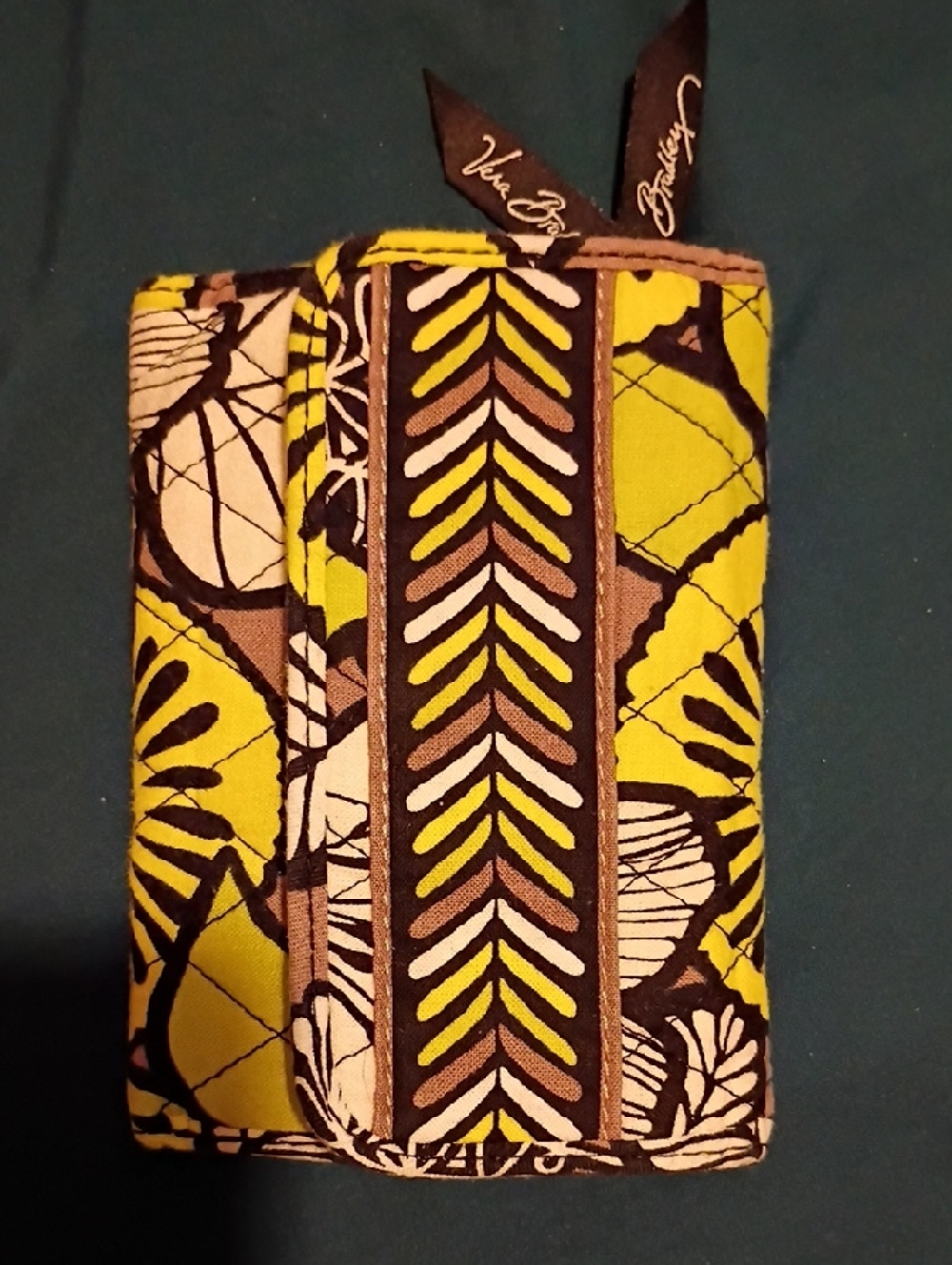 Vera Bradley Citron Quilted Zip Wallet